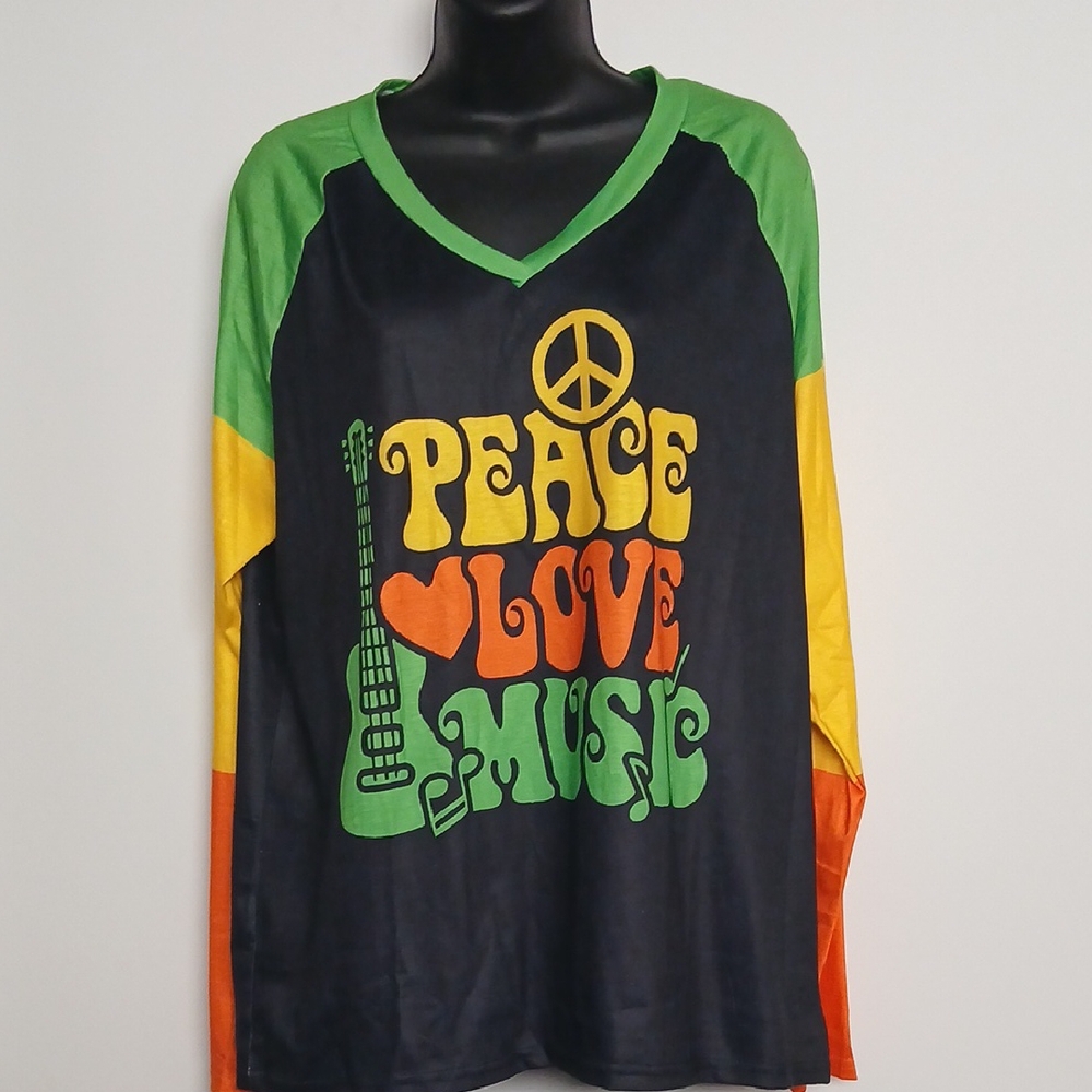 Peace Love Music Long Sleeve Tee